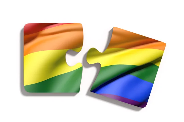 Puzzle flaga Gay — Zdjęcie stockowe