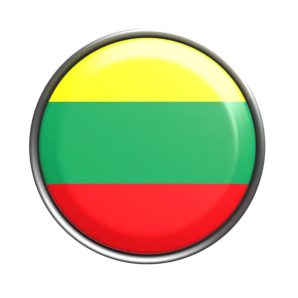 Botón con bandera de Lituania — Foto de Stock