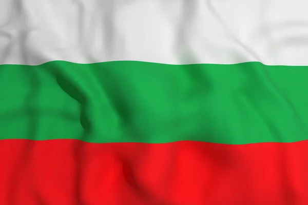 3D рендерінг розмахуючи прапором Болгарії — стокове фото