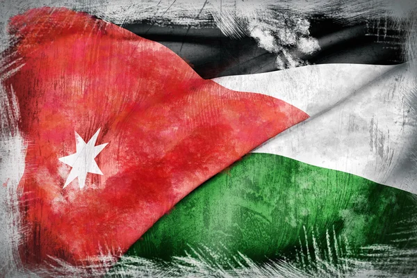 Oude vlag van Jordanië — Stockfoto