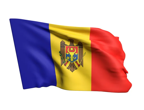 3D-рендерінг прапор Молдови — стокове фото