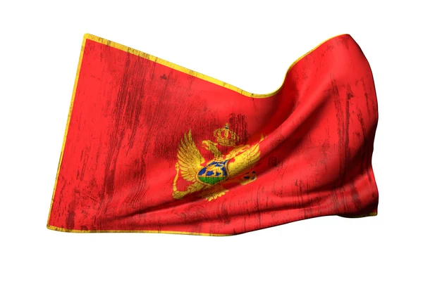 3d representación de una bandera de Montenegro — Foto de Stock