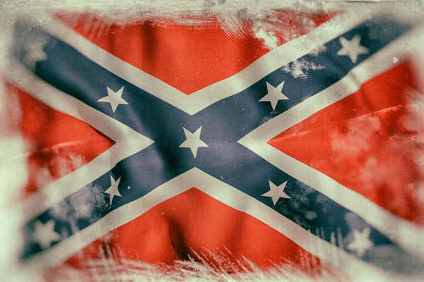 3d rendering of a detail old confederate flag — Stock Photo, Image