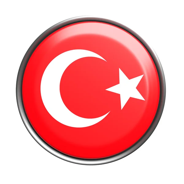 Knappen med Turkiet flagga — Stockfoto