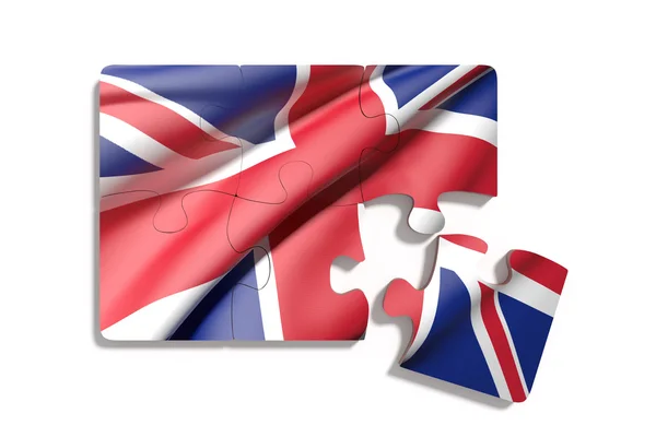 Puzzle Velká Británie vlajka — Stock fotografie