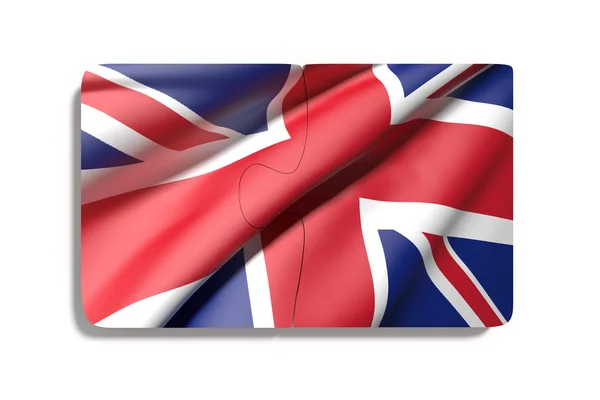 Puzzle Storbritannien flagga — Stockfoto