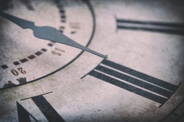 Yakın çekim saati siyah işaretçiler