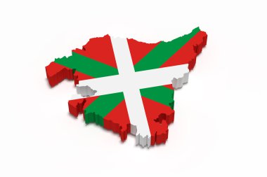 Bask Ülkesi ve bayrağı Haritası