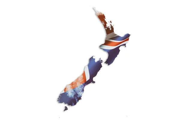 Neuseeland-Karte — Stockfoto