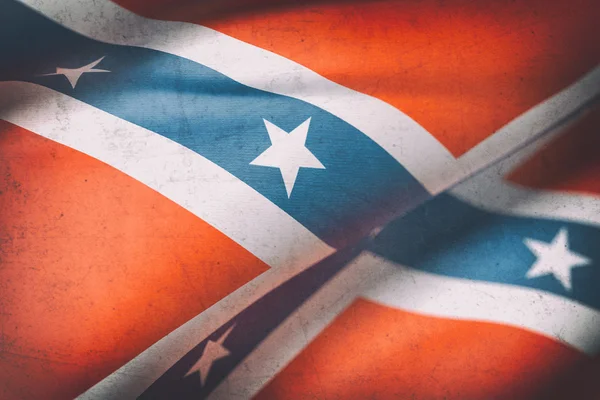 Renderowania 3D stary flagi Konfederacji — Zdjęcie stockowe