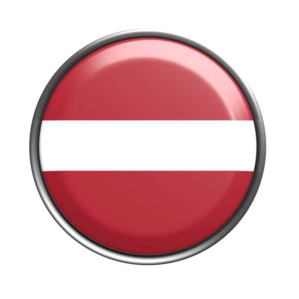 Przycisk z flaga Łotwy — Zdjęcie stockowe