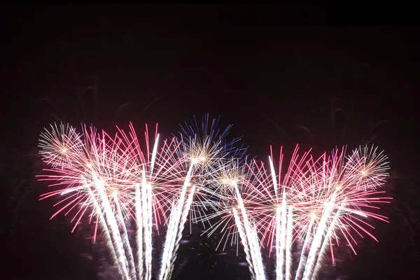 Festive fireworks at night — Stock Photo, Image