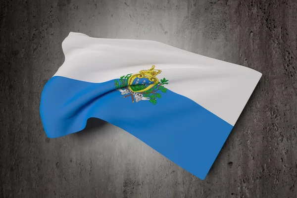 San Marino Flagge schwenken — Stockfoto