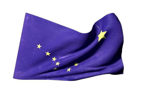Alaska flag waving