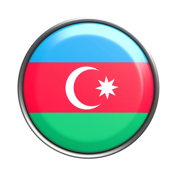 Przycisk z flaga Azerbejdżanu — Zdjęcie stockowe