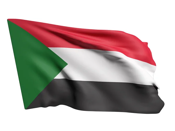 Sudan flag waving — Stock Photo, Image