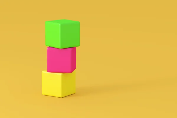 Column of colorful cubes — Stock Photo, Image