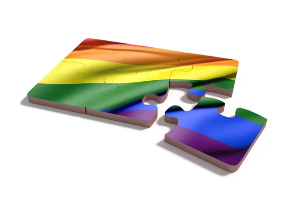 Puzzel Gay vlag — Stockfoto