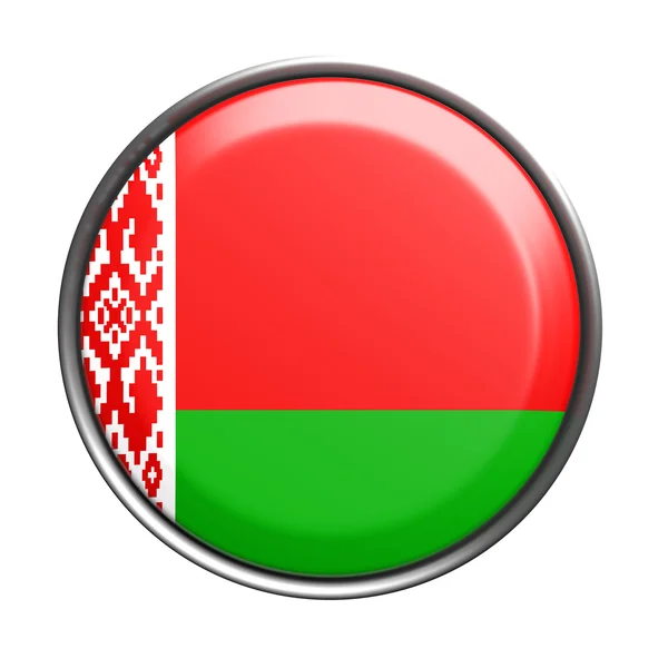 Botão com bandeira da Bielorrússia — Fotografia de Stock