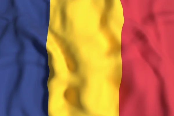 Republiken Tchads flagga vajande — Stockfoto