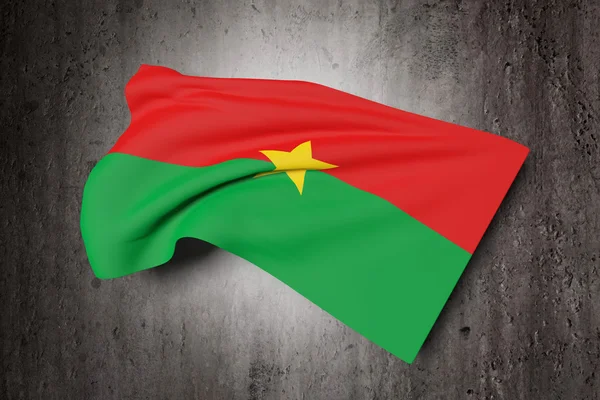 Burkina Faso ondeando la bandera — Foto de Stock