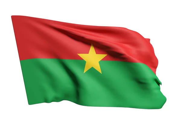 Burkina Faso ondeando la bandera — Foto de Stock