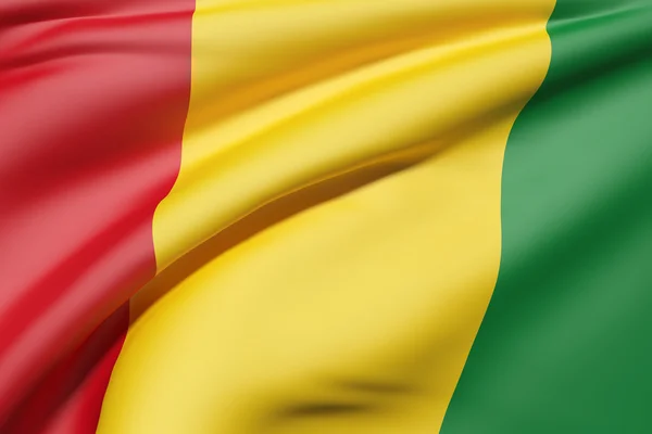 Прапор Гвінеї, розмахуючи — стокове фото