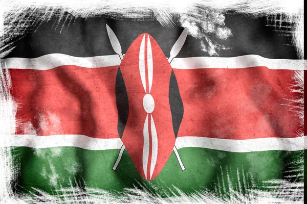 Kenia vlag zwaaien — Stockfoto