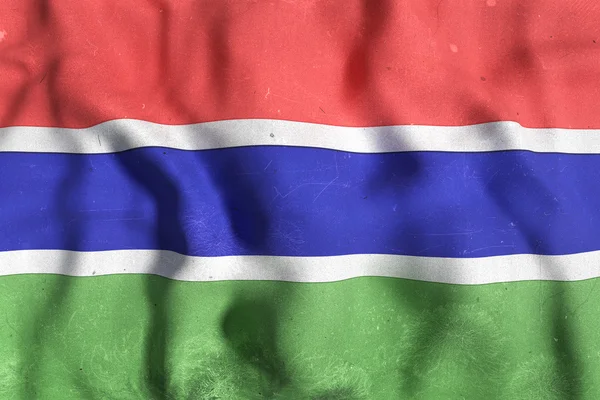 Gambia-vlag wapperend — Stockfoto