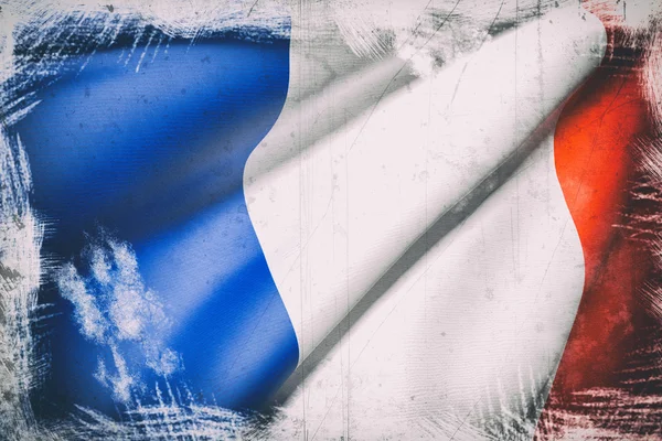 3d rendering of an old and dirty france flag — Stock Photo, Image