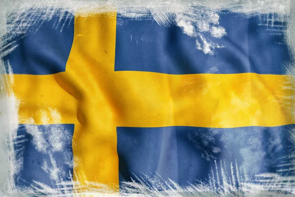İsveç bayrağı 3D render — Stok fotoğraf