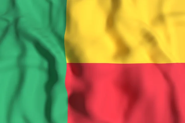 베냉 공화국 깃발을 흔들며 — 스톡 사진