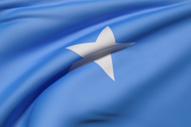 Somali bayrağı sallayarak