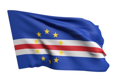 Cape Verde Cumhuriyeti bayrak sallayarak