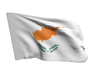 3D render Kıbrıs bayrağı