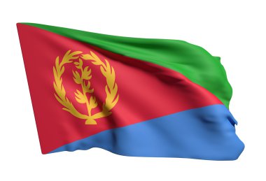 Eritre bayrak sallayarak