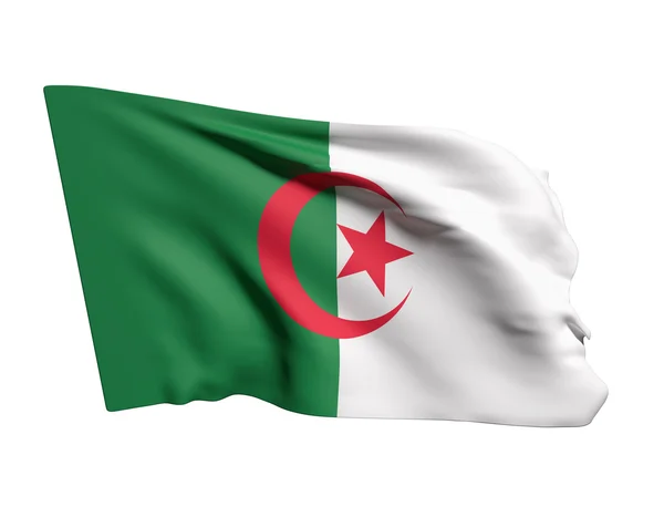 Algerien-Flagge geschwenkt — Stockfoto