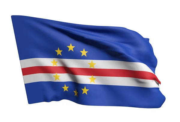 Republic of Cape Verde flag waving — Stock Photo, Image