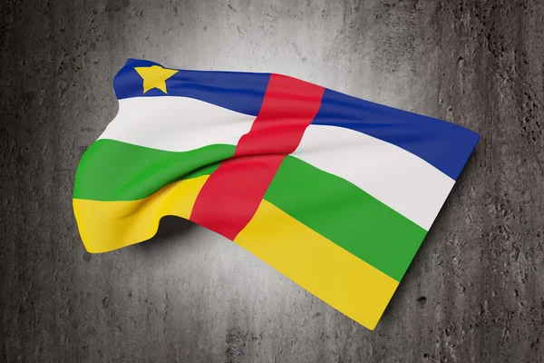 Flagge der Zentralafrikanischen Republik geschwenkt — Stockfoto