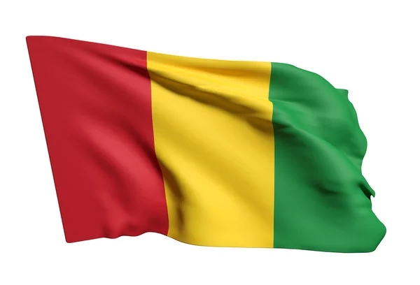 3d representación de bandera de Guinea ondeando — Foto de Stock