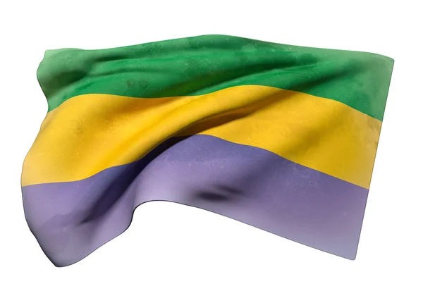 Vlag van de Republiek Gabon zwaaien — Stockfoto