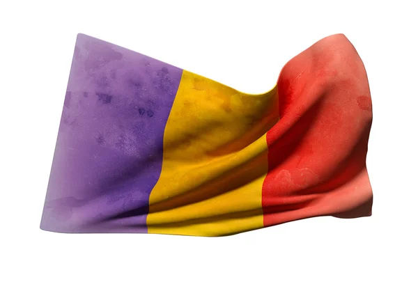 Bandiera della Repubblica del Ciad sventola — Foto Stock