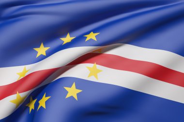 Cape Verde Cumhuriyeti bayrak sallayarak