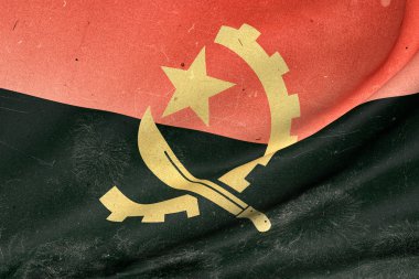 Angola Cumhuriyeti bayrak sallayarak