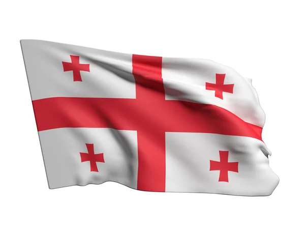 3d renderização de uma bandeira da Geórgia — Fotografia de Stock