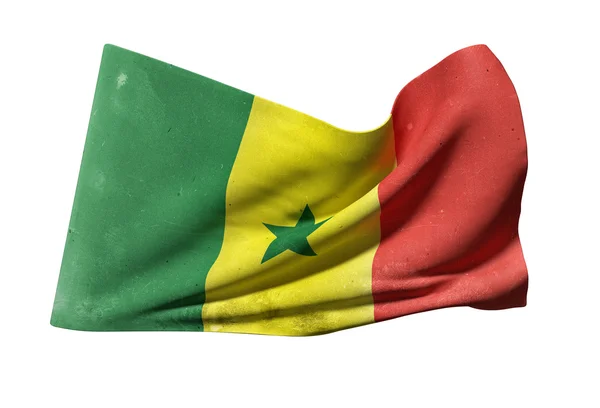 Senegal vlag zwaaien — Stockfoto