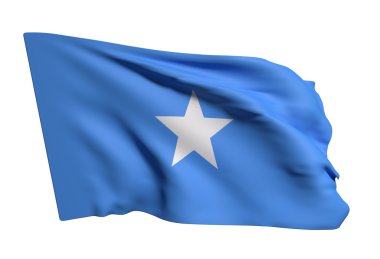 Somali bayrağı sallayarak