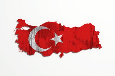 Türkiye Haritası ile bayrak silüeti