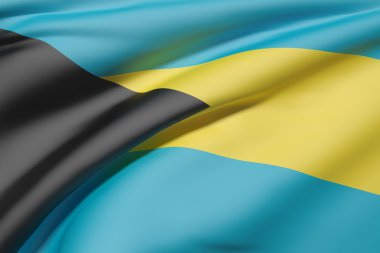 Bahamalar bayrağı sallayarak