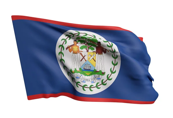 Bandeira de Belize acenando — Fotografia de Stock